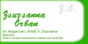 zsuzsanna orban business card